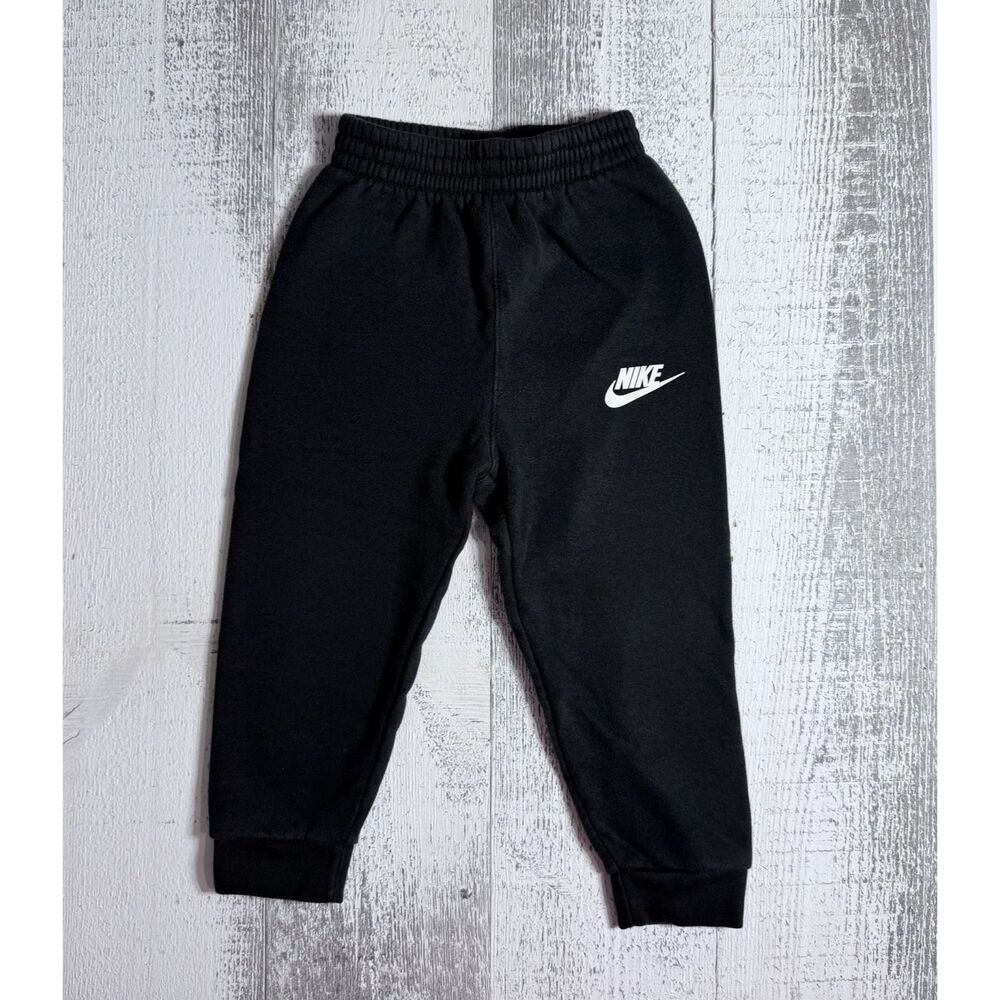 NIKE Toddler Sweatpants Black Pull On Logo Size 24mo